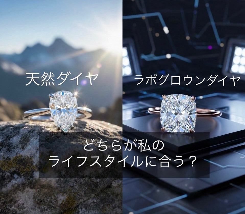 天然ダイヤとラボグロウン（合成ダイヤ）私のライフスタイルに合うのはどっち？