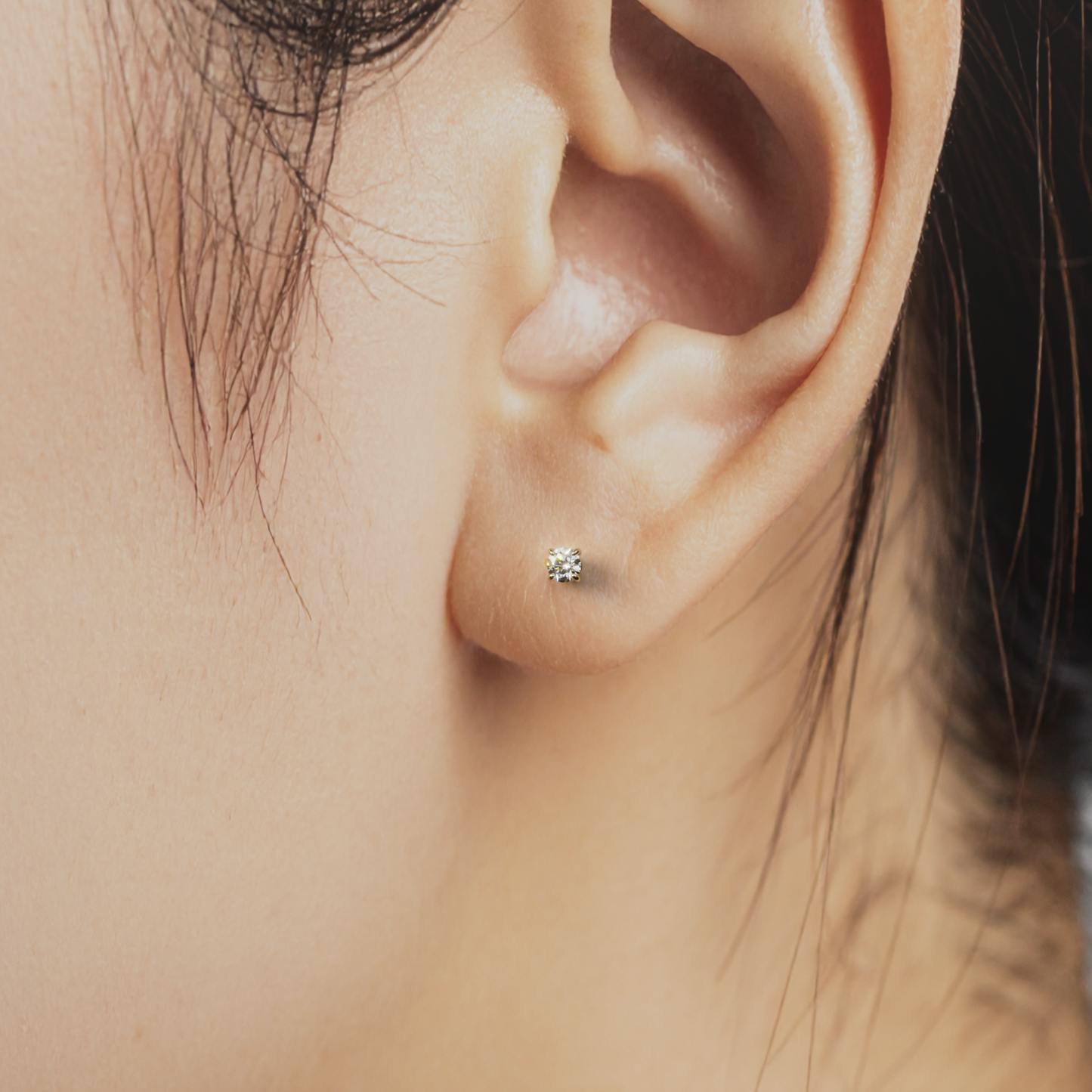アシンメトリー（一粒ピアス×ボールピアス・クリア）