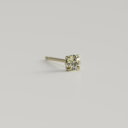 雫｜一粒ピアス（シャンパン・片耳）