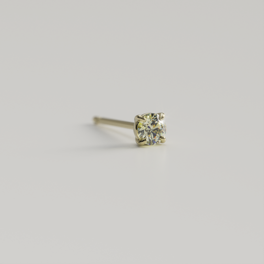 雫｜一粒ピアス（シャンパン・片耳）