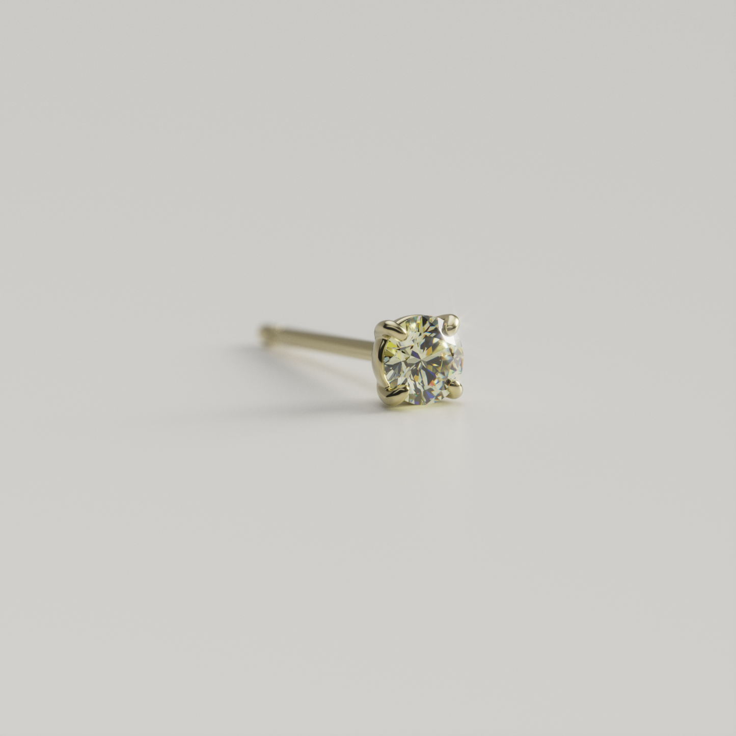 雫｜一粒ピアス（シャンパン）