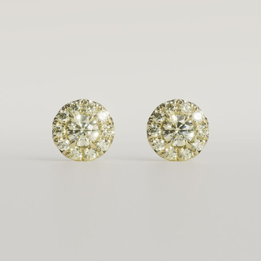 綾｜取り巻きピアス（シャンパン）